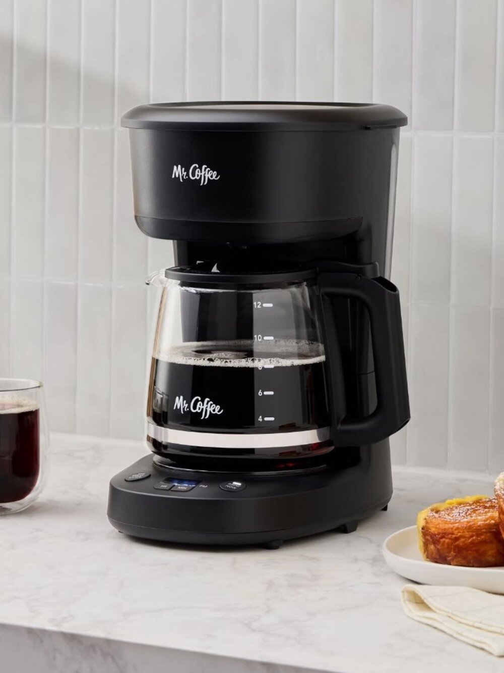 Mr. Coffee Coffee Maker Programmable Automatic Drip 12-Cup Coffee Maker, Black